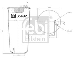 Burduf suspensie pneumatica Febi Bilstein 35492