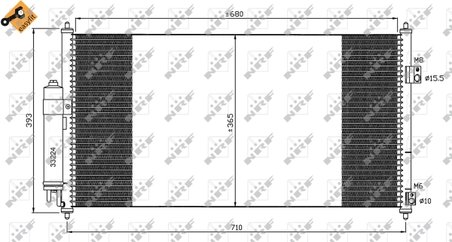 RADIATOR CLIMATIZARE NRF 35550 - Compatibil cu NISSAN