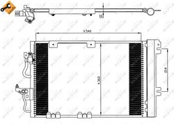 RADIATOR CLIMATIZARE NRF 35554 - Compatibil cu OPEL, VAUXHALL
