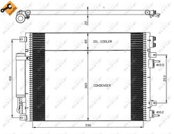 RADIATOR CLIMATIZARE NRF 35626 - Compatibil cu CHRYSLER