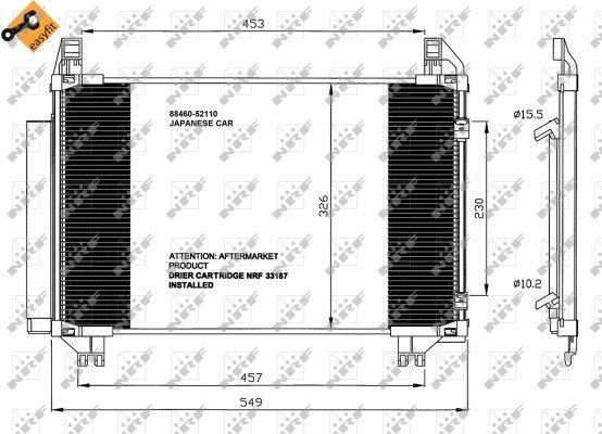 RADIATOR CLIMATIZARE NRF 35652 - Compatibil cu SUBARU, TOYOTA