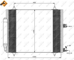 RADIATOR CLIMATIZARE NRF 35669 - Compatibil cu CITROEN, FIAT, LANCIA, PEUGEOT