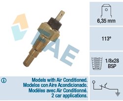 COMUTATOR TEMPERATURA, RACIRE FAE 35670 - Compatibil cu SUZUKI