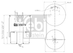 Burduf suspensie pneumatica Febi Bilstein 35674
