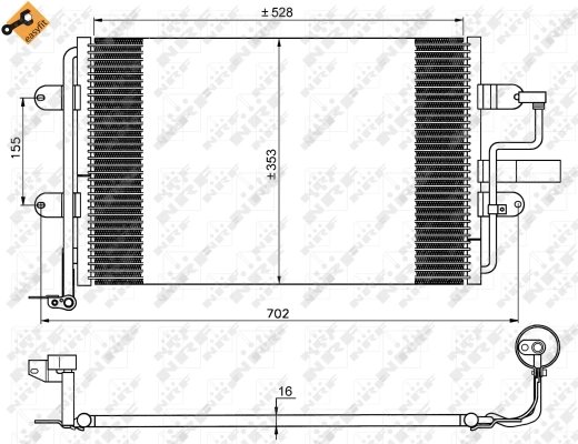 RADIATOR CLIMATIZARE NRF 35733 - Compatibil cu SEAT, VW