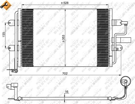 RADIATOR CLIMATIZARE NRF 35733 - Compatibil cu SEAT, VW