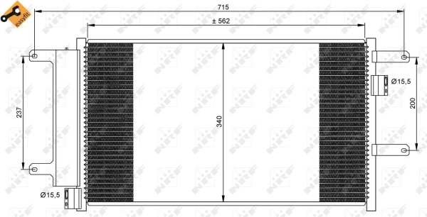 RADIATOR CLIMATIZARE NRF 35751 - Compatibil cu IVECO