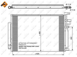 RADIATOR CLIMATIZARE NRF 35775 - Compatibil cu CHEVROLET, OPEL, VAUXHALL