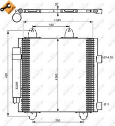 RADIATOR CLIMATIZARE NRF 35778 - Compatibil cu CITROEN, PEUGEOT, TOYOTA