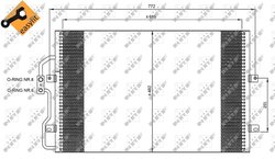 RADIATOR CLIMATIZARE NRF 35802 - Compatibil cu CITROEN, FIAT, LANCIA, PEUGEOT