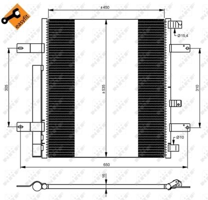 RADIATOR CLIMATIZARE NRF 35925 - Compatibil cu MERCEDES-BENZ