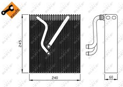 EVAPORATOR AER CONDITIONAT NRF 36109 - Compatibil cu AUDI, SEAT, SKODA, VW