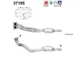 CATALIZATOR AS 37195 - Compatibil cu AUDI, SEAT, SKODA, VW