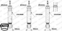AMORTIZOR MONROE 376193SP - Compatibil cu AUDI, CUPRA, SEAT, VW