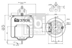 Burduf suspensie pneumatica Febi Bilstein 37636