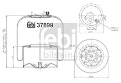 Burduf suspensie pneumatica Febi Bilstein 37899