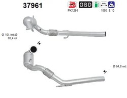 CATALIZATOR AS 37961 - Compatibil cu AUDI, CUPRA, SEAT, SKODA, VW