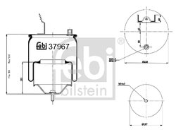 Burduf suspensie pneumatica Febi Bilstein 37967