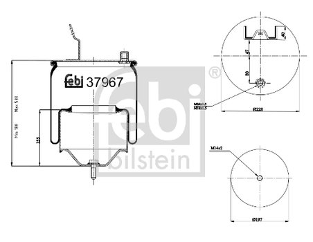 Burduf suspensie pneumatica Febi Bilstein 37967