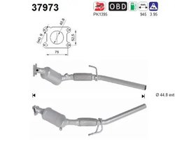 CATALIZATOR AS 37973 - Compatibil cu SEAT, VW