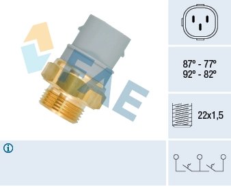 COMUTATOR TEMPERATURA VENTILATOR RADIATOR FAE 38160 - Compatibil cu VW