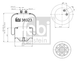 Burduf suspensie pneumatica Febi Bilstein 38323