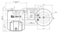 Burduf suspensie pneumatica Febi Bilstein 38419