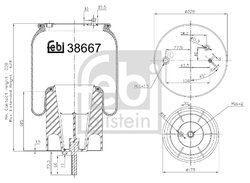 Burduf suspensie pneumatica Febi Bilstein 38667