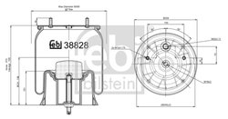 Burduf suspensie pneumatica Febi Bilstein 38828