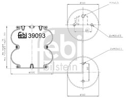Burduf suspensie pneumatica Febi Bilstein 39093