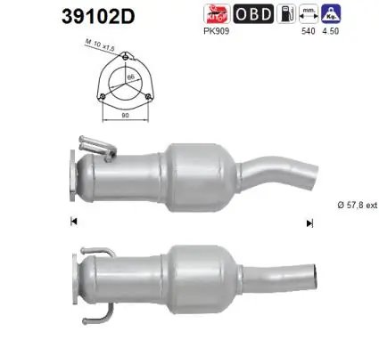 CATALIZATOR AS 39102D - Compatibil cu IVECO