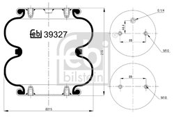 BURDUF SUSPENSIE PNEUMATICA FEBI BILSTEIN 39327 - Piesa auto compatibila cu mai multe marci