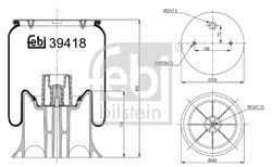 Burduf suspensie pneumatica Febi Bilstein 39418