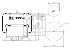 Burduf suspensie pneumatica Febi Bilstein 39854