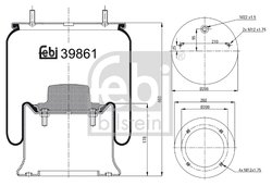 Burduf suspensie pneumatica Febi Bilstein 39861