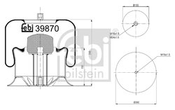 Burduf suspensie pneumatica Febi Bilstein 39870
