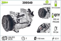 COMPRESOR CLIMATIZARE VALEO 399549 - Compatibil cu RENAULT