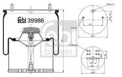 Burduf suspensie pneumatica Febi Bilstein 39986