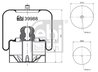 BURDUF SUSPENSIE PNEUMATICA FEBI BILSTEIN 39988 - Piesa auto compatibila cu mai multe marci