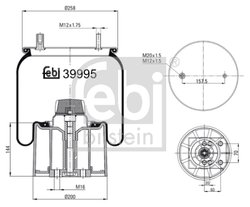 Burduf suspensie pneumatica Febi Bilstein 39995