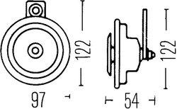 CLAXON HELLA 3AL 002 952-871 - Piesa auto compatibila cu mai multe marci