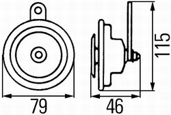 CLAXON HELLA 3AL 007 425-791 - Piesa auto compatibila cu mai multe marci