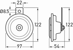 CLAXON HELLA 3BA 002 768-382 - Piesa auto compatibila cu mai multe marci