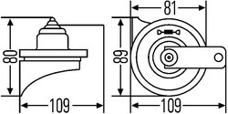 CLAXON HELLA 3FG 007 424-001 - Piesa auto compatibila cu mai multe marci