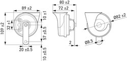 CLAXON HELLA 3FH 007 424-801 - Piesa auto compatibila cu mai multe marci