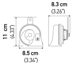 CLAXON HELLA 3FH 007 424-801 - Piesa auto compatibila cu mai multe marci