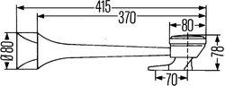 CLAXON HELLA 3PB 005 411-001 - Compatibil cu CLAAS