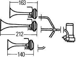 CLAXON HELLA 3PD 003 001-671 - Piesa auto compatibila cu mai multe marci
