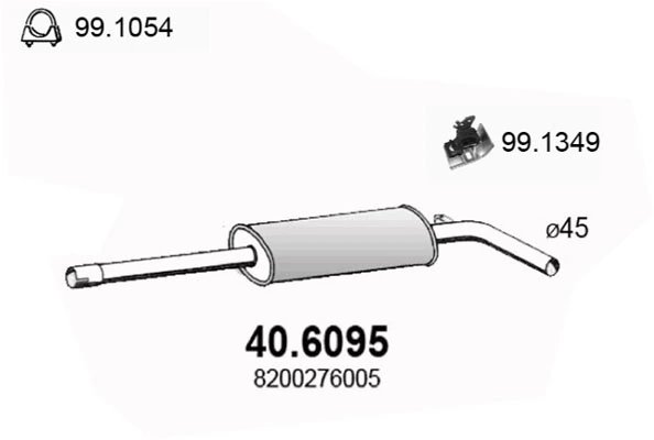 Toba esapament intermediara ASSO 40.6095