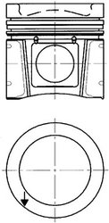 PISTON KOLBENSCHMIDT 40078600 - Compatibil cu MERCEDES-BENZ